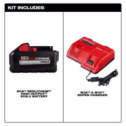 Milwaukee M12 & M18 Super Charger Starter Kit with 8.0 Ah High Output Lithium-Ion Battery thumbnail 2