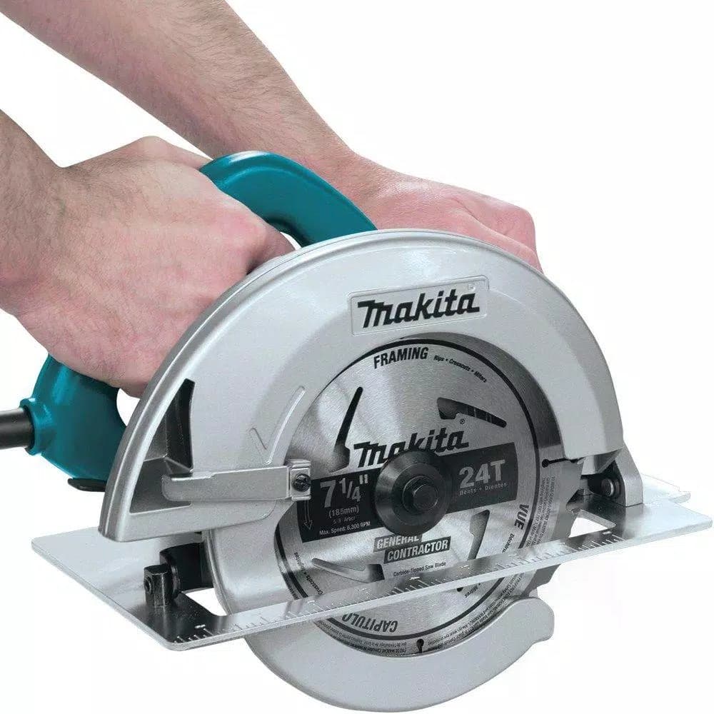 Makita 7-1/4 in. 15 Amp Corded Circular Saw with 24T Carbide Blade and LED Lights