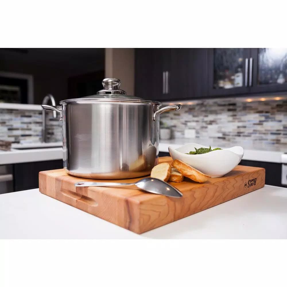 Swiss Diamond Premium Clad 7.9 Qt. Stainless Steel Stock Pot with Glass Lid
