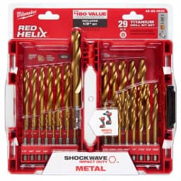 Milwaukee SHOCKWAVE Impact Duty Titanium Drill Bit Set, 29-Piece Red Helix thumbnail 5