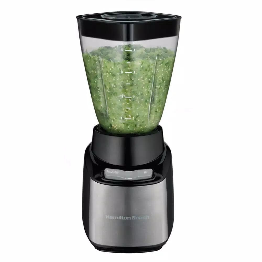 Hamilton Beach Stay or Go 2-Speed Personal Blender, 32 oz. Jar and Travel Cups, Black