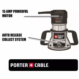 Porter-Cable 7519 3-1/4 HP Peak Speedmatic Fixed Base Router, 15 Amp, 21,000 RPM thumbnail 2