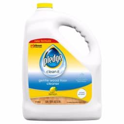 Pledge Gentle Wood Floor Cleaner, Lemon Scent, 128 oz thumbnail 1