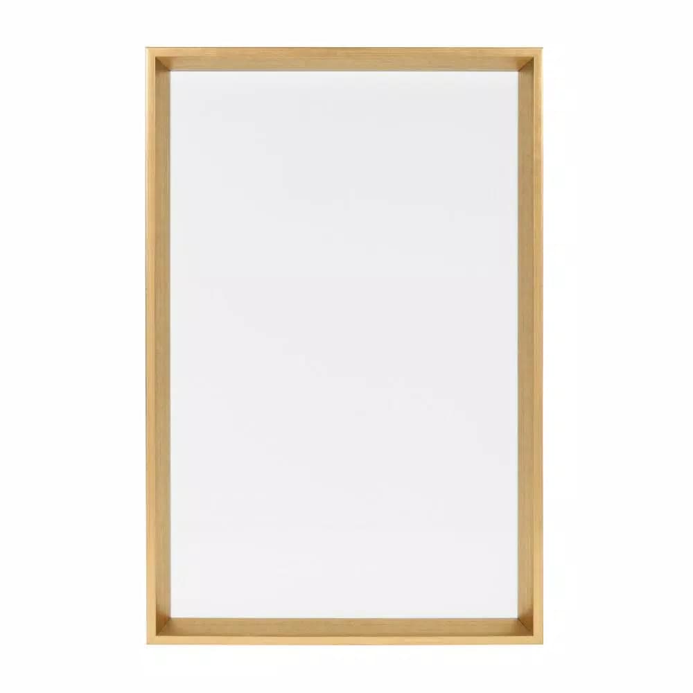 DesignOvation Kate and Laurel Calder Modern Framed Magnetic Dry Erase Board, Gold