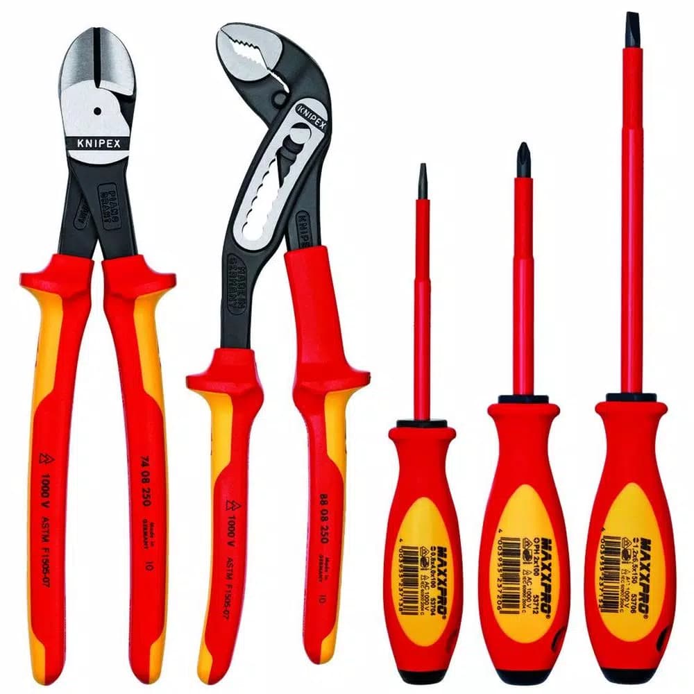 KNIPEX 5-Piece 1,000-Volt Insulated Hand Tool Set for Electricians and Automotive Technicians