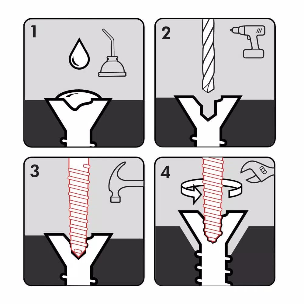 RYOBI 5-Piece Steel Spiral Screw Extractor Set with Black Oxide Threads