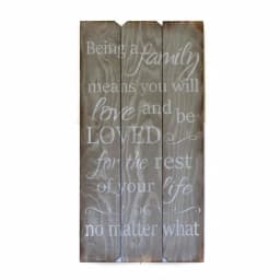 Unbranded Boulder Innovations 18 x 36 in. Being A Family Rustic Wooden Wall Art Sign thumbnail 2
