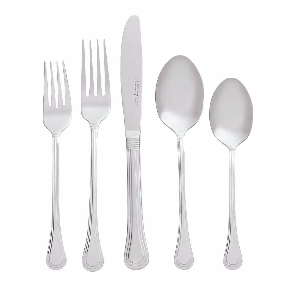 J.A. HENCKELS INTERNATIONAL Henckels International Astley 65-Piece 18/10 Stainless Steel Flatware Set, Service for 12