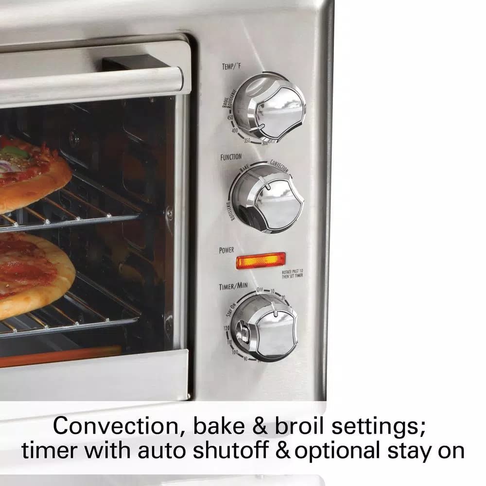 Hamilton Beach Stainless Steel Countertop Toaster Oven with Convection and Rotisserie