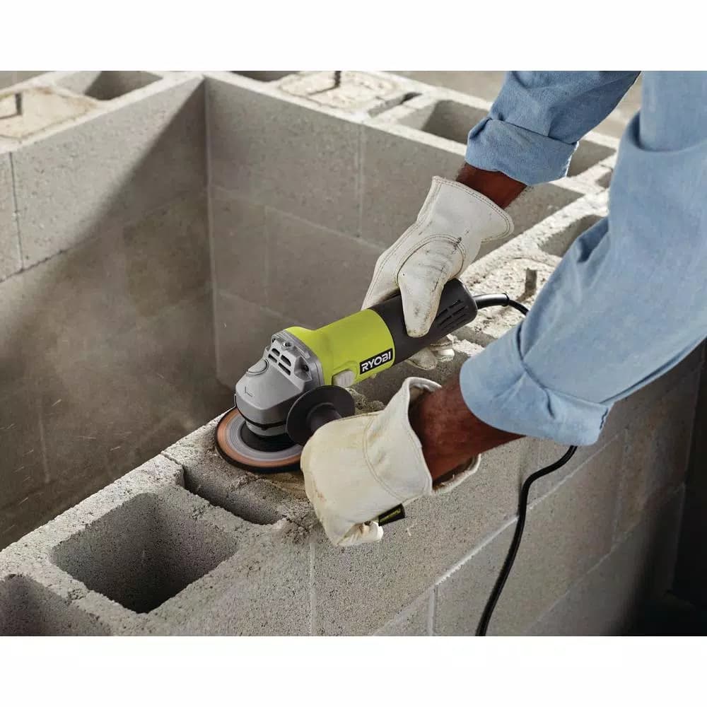 RYOBI 5.5 Amp Corded 4-1/2 in. Angle Grinder, 11,000 RPM