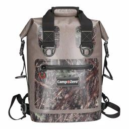 Camp-Zero Premium Soft-Side Backpack Cooler, 17.2 Qt. 20 Can Capacity, Beige and Camo thumbnail 1