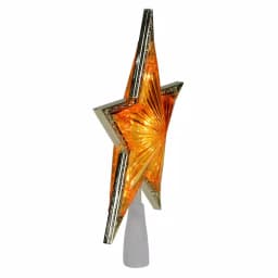 Northlight 9 in. Gold and Amber Crystal 5-Point Star Christmas Tree Topper, Prelit thumbnail 3