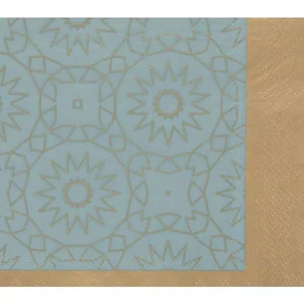 Sugar Plum Party SugarPlum Collection 32-Piece Blue and Gold Assorted Disposable Cocktail Paper Napkins