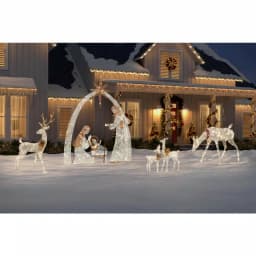 Home Accents Holiday 3 ft LED Lighted White Deer and Doe Set thumbnail 4