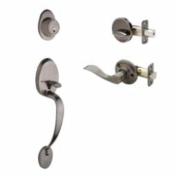 Copper Creek Colonial Handleset with Waverlie Lever Trim, Antique Nickel thumbnail 1