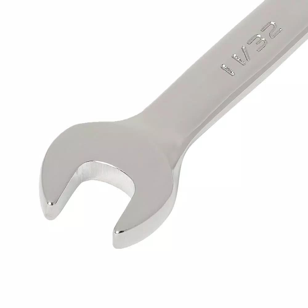 GEARWRENCH 11/32 in. Combination Ratcheting Wrench, 12-Point Steel, Full Polish