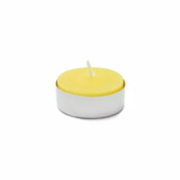 Zest Candle Yellow Citronella Tealight Candles, 1.5 in. Diameter (100-Box) thumbnail 1
