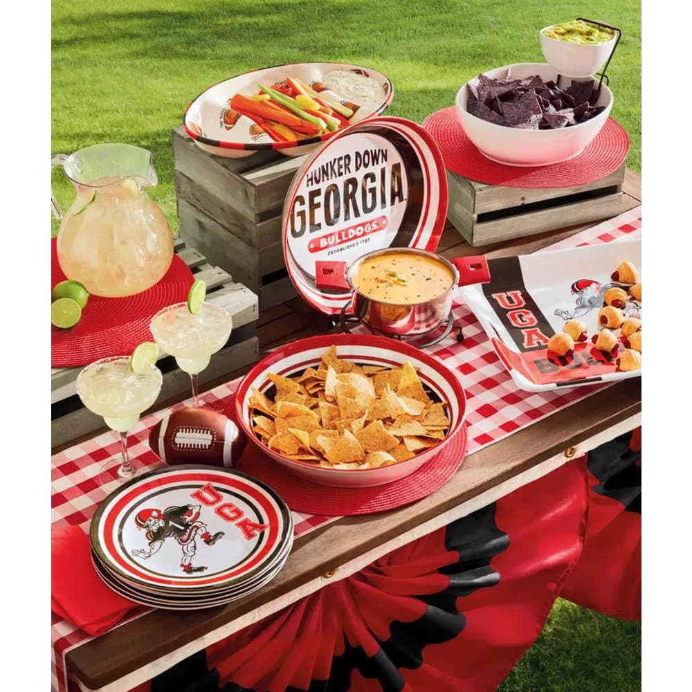 Magnolia Lane Ohio State NCAA Officially Licensed 15 in. Melamine Chip and Dip Serving Tray