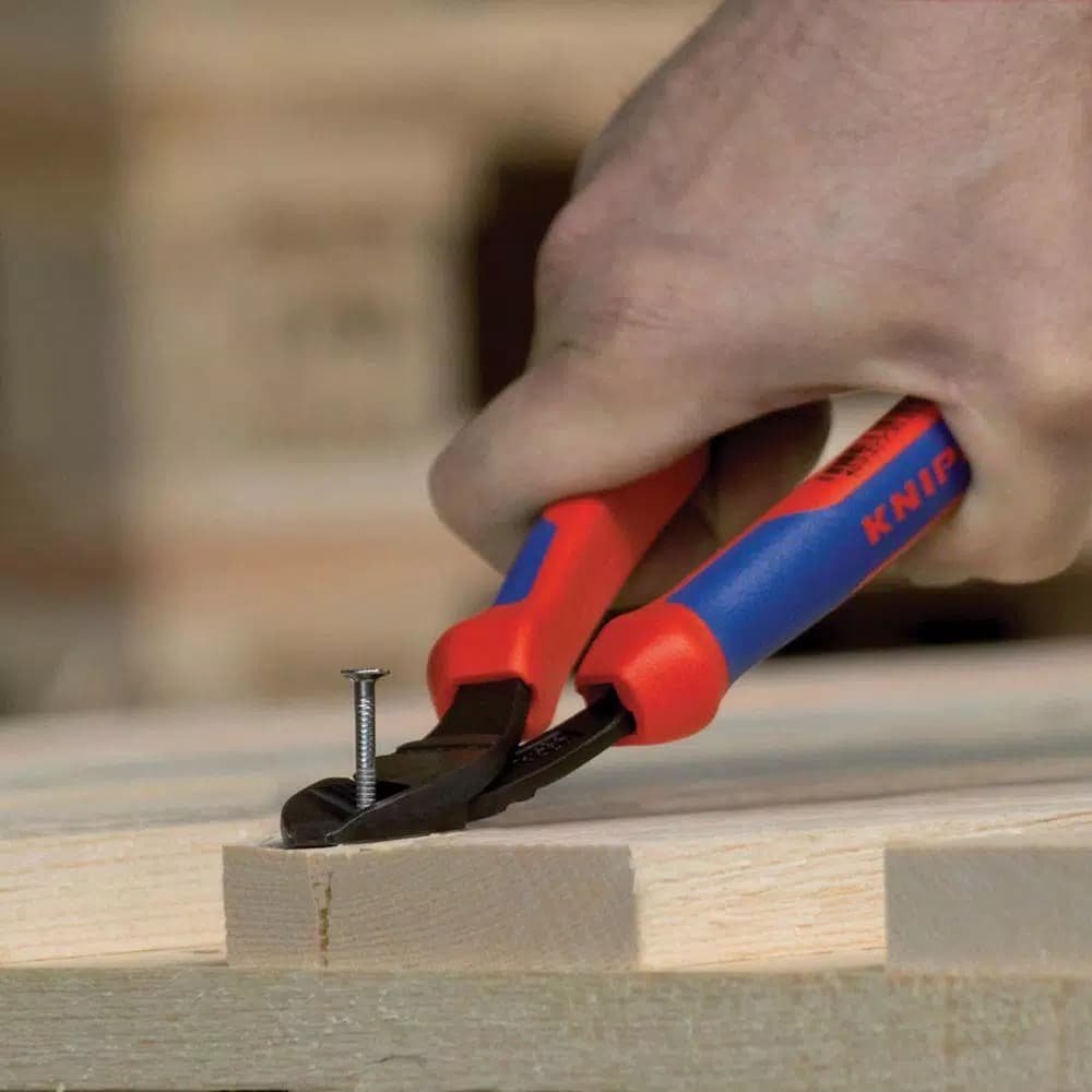 KNIPEX 10 in. High Leverage Angled Diagonal Cutters with Comfort Grip