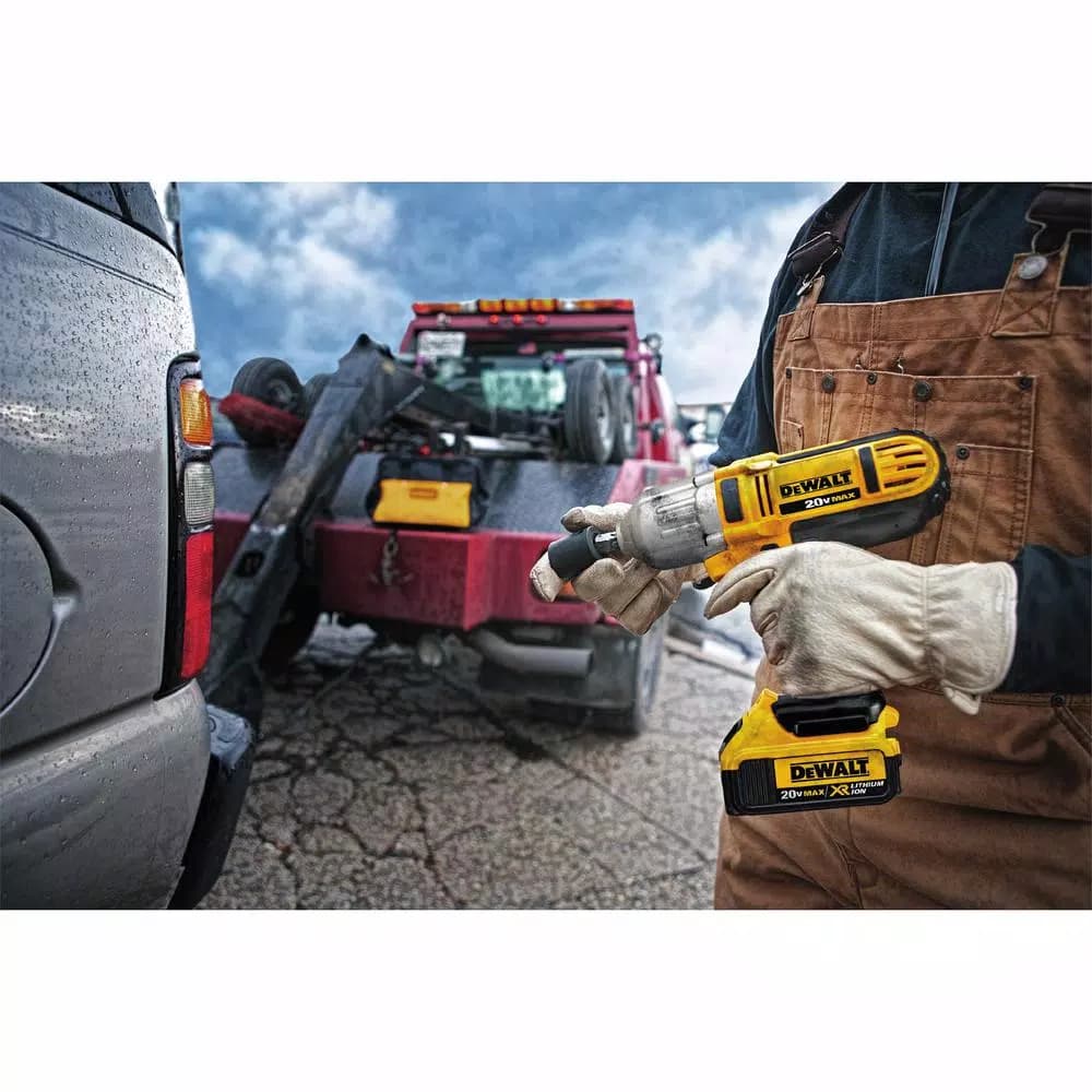 DEWALT 20V MAX Cordless 1/2 in. High Torque Impact Wrench Kit with (3) Batteries and Charger