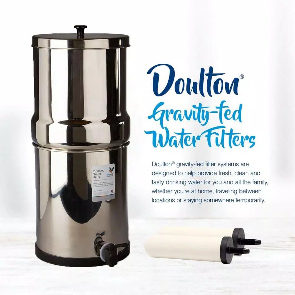 Unbranded Doulton SS2 Counter Top Gravity Water Filter System - Polished Stainless Steel