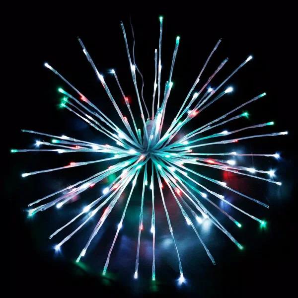 HOLIDYNAMICS HOLIDAY LIGHTING SOLUTIONS 16 in. LED Christmas Spritzer Sculpture - Pure White, Red, and Green Lights