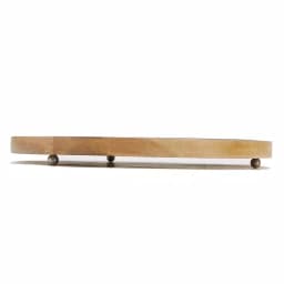 Mind Reader Round Bamboo Cheese Platter with Glass Top - Decorative Wooden Serving Tray thumbnail 6