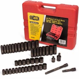 Stark 44-Piece 3/8 in. Drive Impact Socket Set with Shallow and Deep SAE & Metric Sockets thumbnail 1