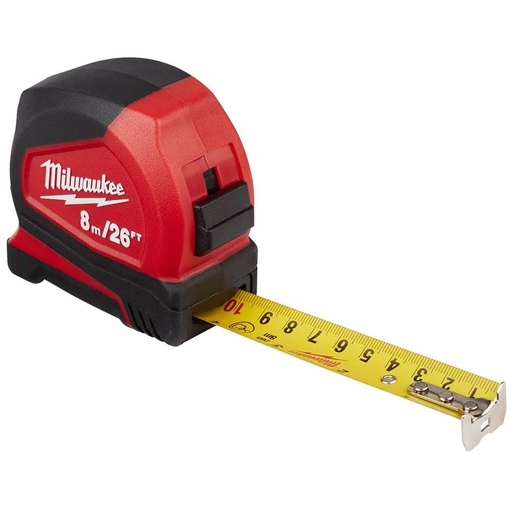 Milwaukee 26 ft. Compact Tape Measure with Nylon Blade Protection
