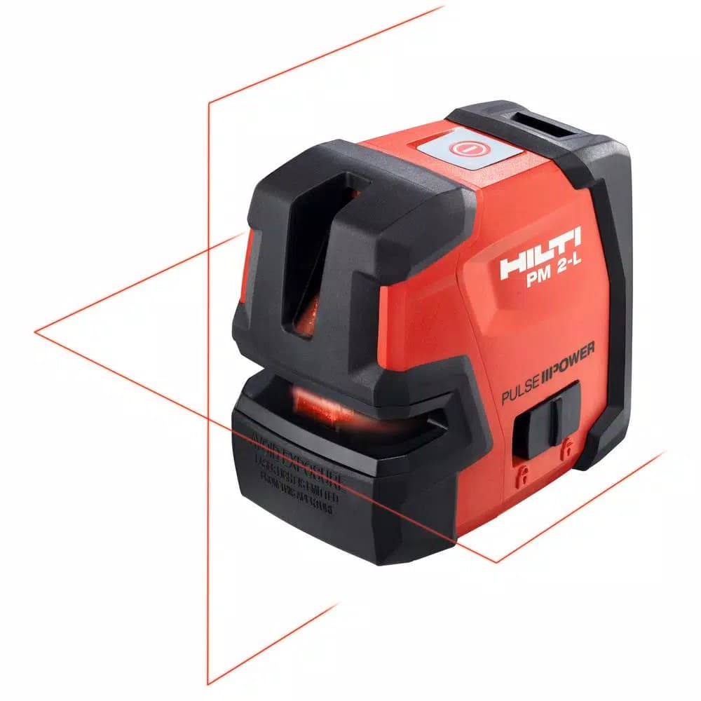 Hilti PM 2-L Line Laser Level, 100 ft. Range, Red Beam, Self-Leveling