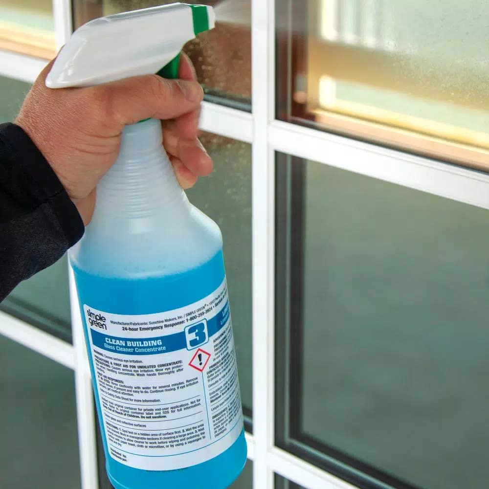 Simple Green Clean Building Glass Cleaner Secondary Labels, Bilingual, 10 Pack