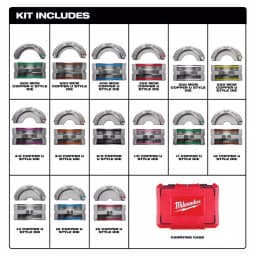Milwaukee M18 FORCE LOGIC 600 MCM Copper U-Style Die Kit, #8 - 600 MCM thumbnail 2