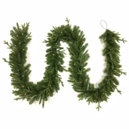 Home Accents Holiday 12 ft. Pre-Lit Norway Garland with 70 Warm White LED Lights, Battery Operated thumbnail 6