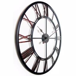 Infinity Instruments Metal Fusion 28 in. Round Metal Wall Clock - Black thumbnail 3