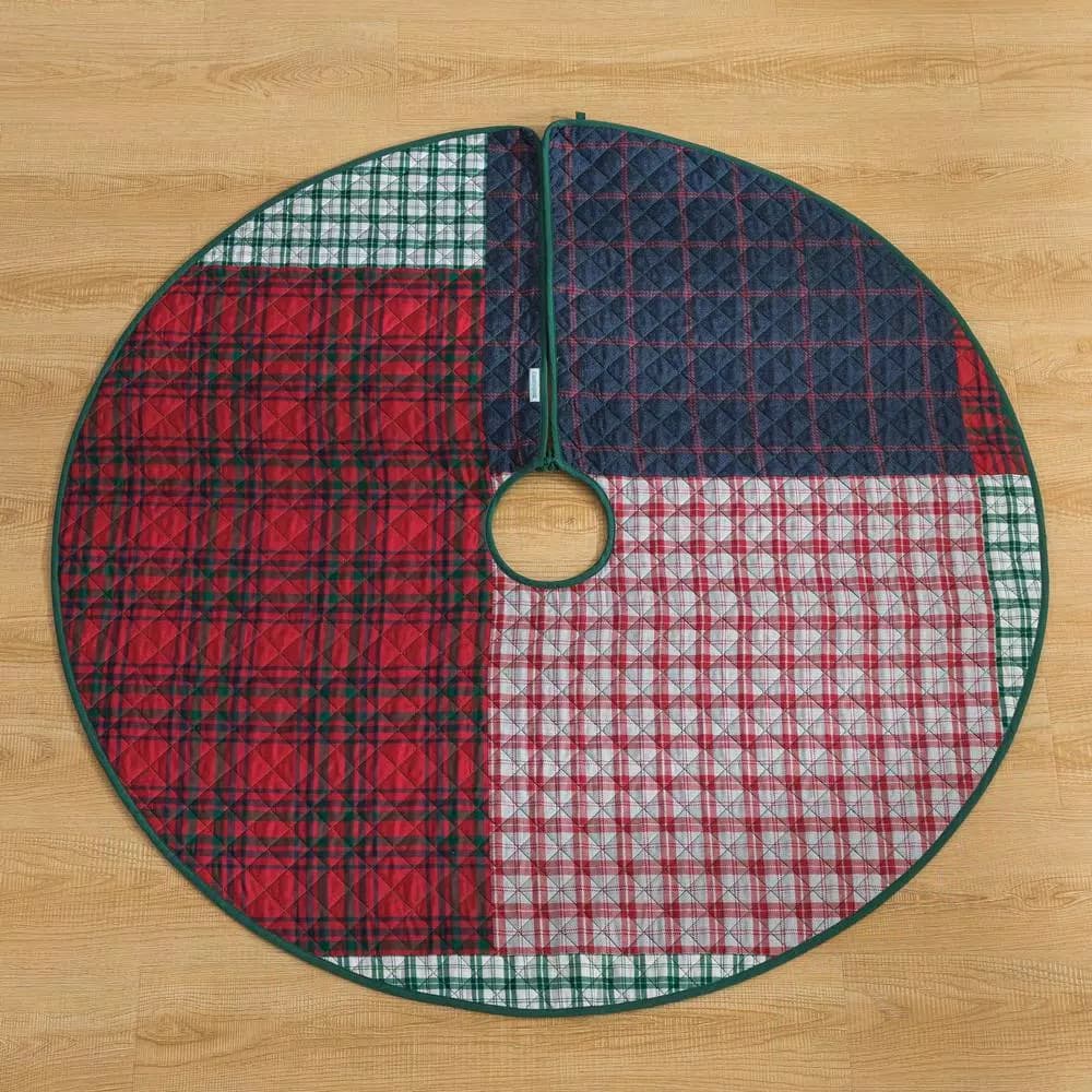 Country Living Knox Plaid 48 in. Quilted Microfiber Tree Skirt