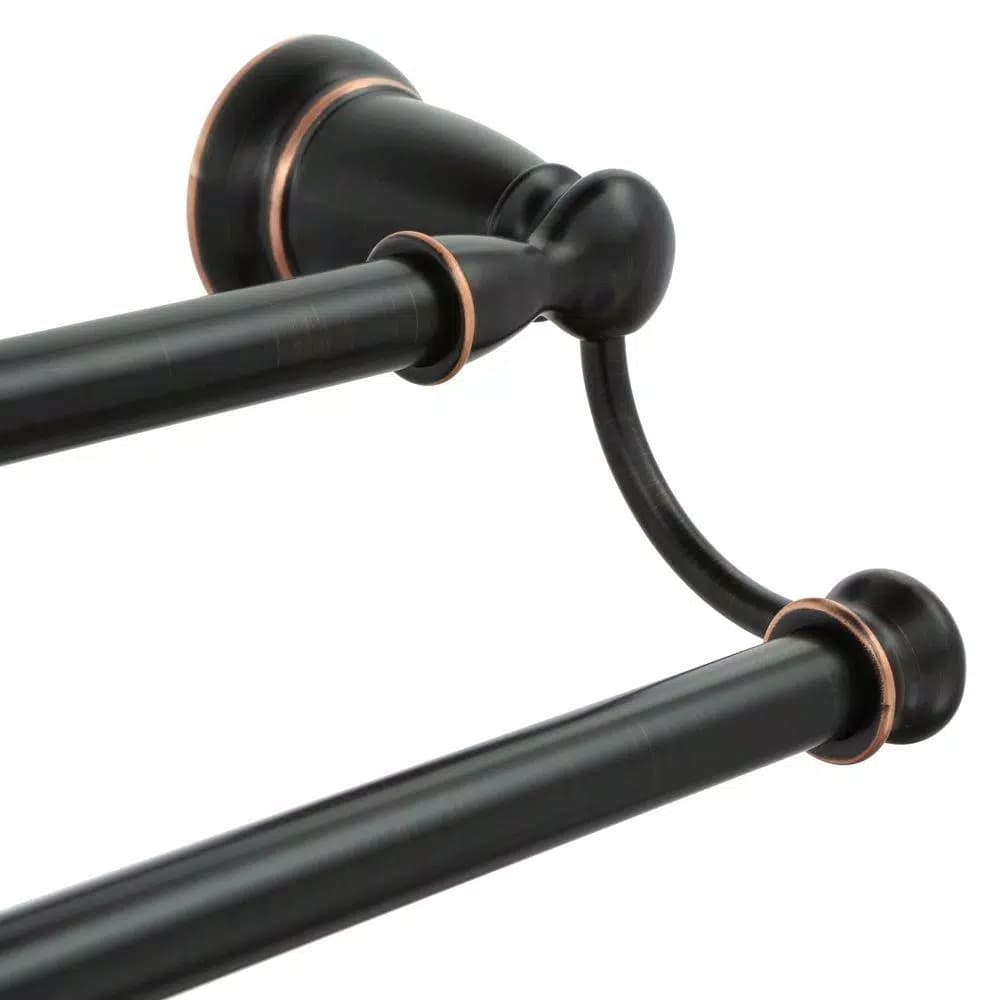 MOEN Banbury 24 in. Double Towel Bar, Mediterranean Bronze
