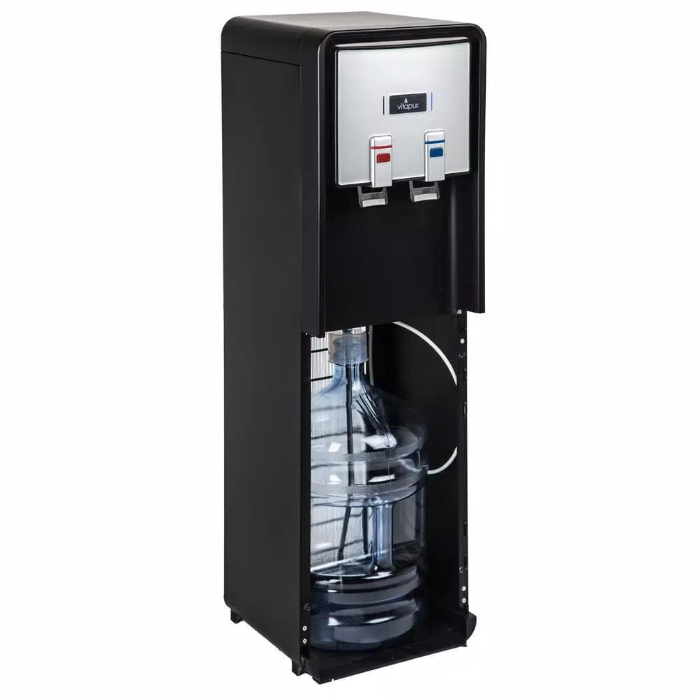 Vitapur VWD1086BLS-PL Bottom Load Water Dispenser, Hot & Cold, Black/Stainless Steel