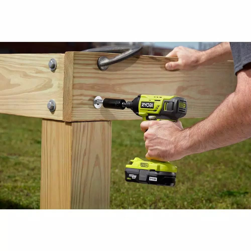 RYOBI 18V ONE+ Cordless 4-Tool Combo Kit with 70-Piece Bonus Impact Rated Driving Kit