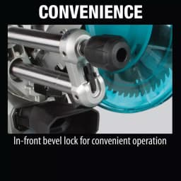 Makita 10 in. Dual-Bevel Sliding Compound Miter Saw X2 LXT Brushless Cordless with Laser and 5.0 Ah Batteries thumbnail 10