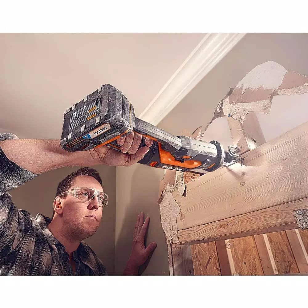 RIDGID 18V OCTANE Cordless Brushless One-Handed Reciprocating Saw, Tool Only