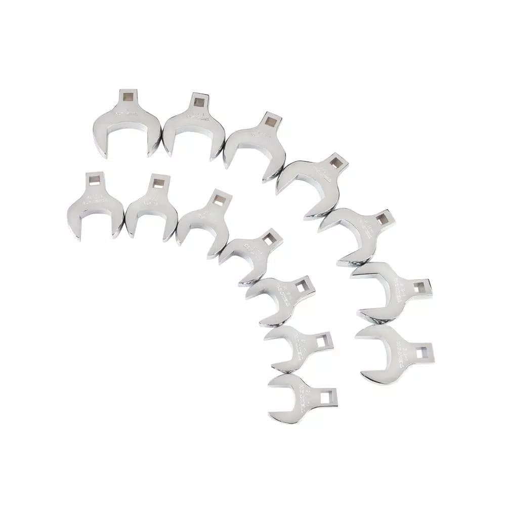 TEKTON 1/2 in. Drive Jumbo Crowfoot Wrench Set, 14-Piece (1-1/16 to 2 in.)