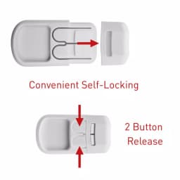 SecurityMan Childproofing Drawer and Cabinet Safety Locks (6-Pack) - Universal Baby Proofing Latches thumbnail 6