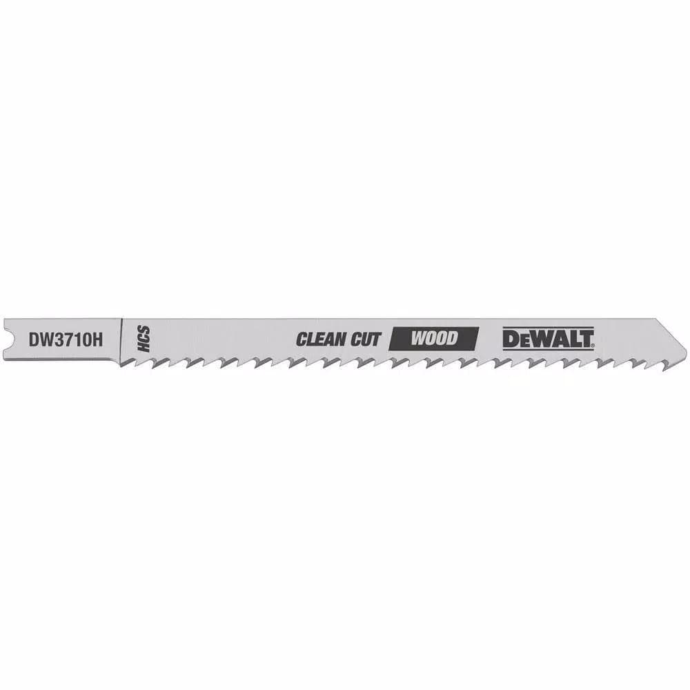 DEWALT 4 in. 10 TPI Fine Finish Wood Cutting Jig Saw Blades, Bi-Metal U-Shank (5-Pack)