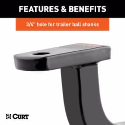 CURT Class 2 Ball Mount, 1-1/4" Shank, 5" Rise, 3,500 lbs Capacity thumbnail 7
