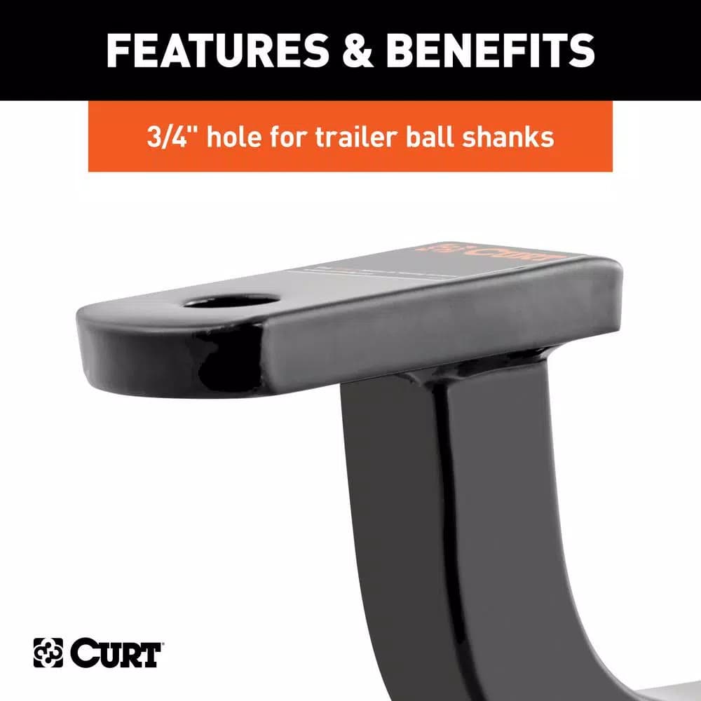 CURT Class 2 Ball Mount, 1-1/4" Shank, 5" Rise, 3,500 lbs Capacity