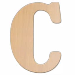 Jeff McWilliams Designs 23 in. Oversized Unfinished Wood Letter C - Industrial Style Wall Decor thumbnail 1