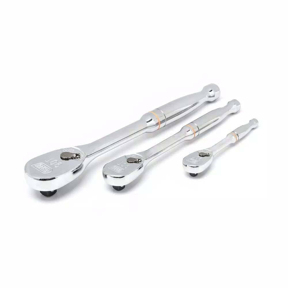 GearWrench 3-Piece 90-Tooth Ratchet Set, 1/4 in., 3/8 in., and 1/2 in. Drives