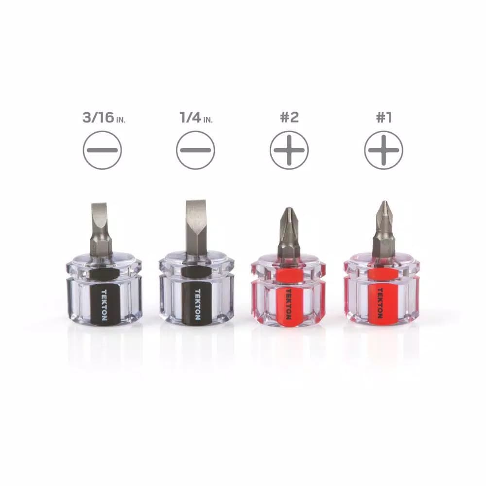 TEKTON 4-Piece Mini Screwdriver Set with Storage Tray