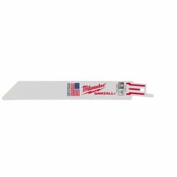 Milwaukee 6 in. 18 TPI Metal Cutting Reciprocating Saw Blades, 5-Pack thumbnail 3