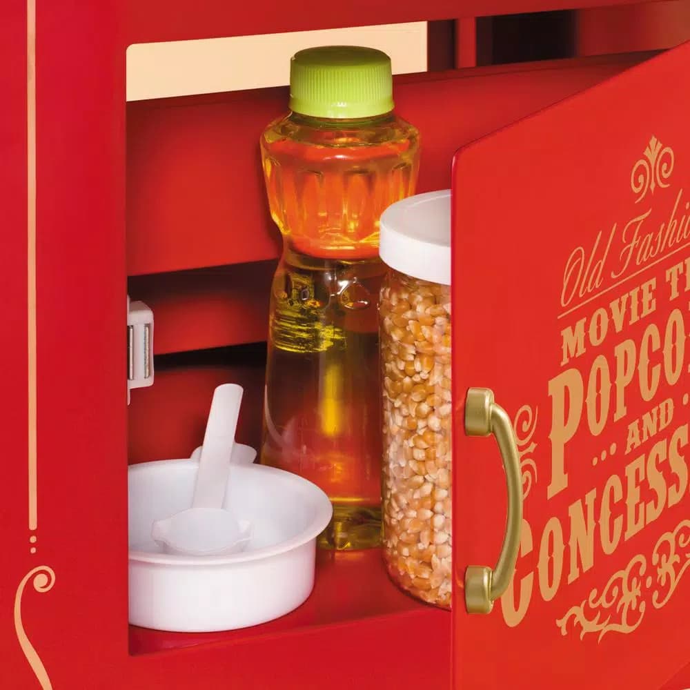 Nostalgia CCP610 8 oz. Commercial Popcorn Machine with Concession Cart, Red